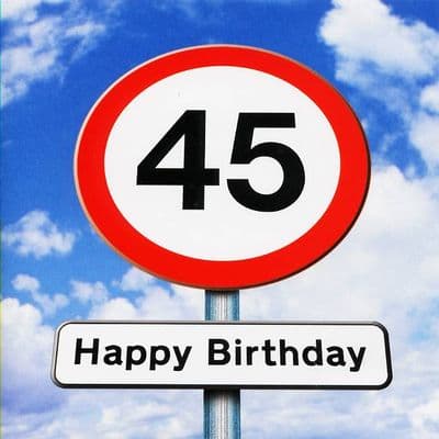 Age 45 Birthday Card