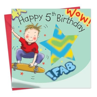 Age 5 Birthday Card Boys