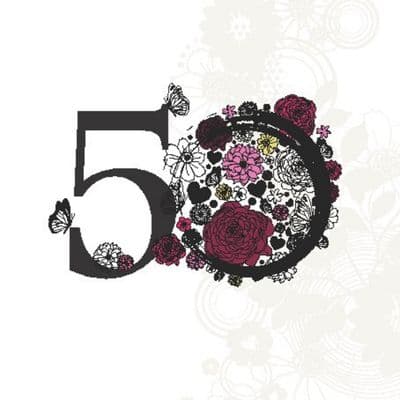Age 50 Elegant Birthday Card