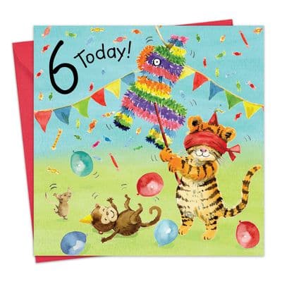 Age 6 Birthday Card - Pinhata