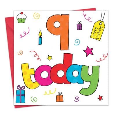 Age 9 Birthday Card