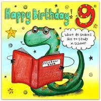 Age 9 Birthday Card Ninth Birthday Card Childrens 9th Birthday Card Kids Age 9 Card Age 9 Card for Boy Age 9 Card for Girl Childrens Funny Ninth Birthday Card Childrens 9th Birthday Card with joke