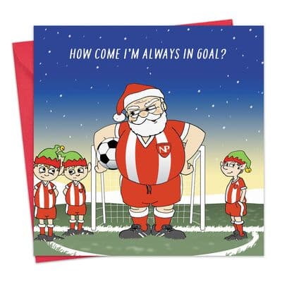 Always In Goal Humour Christmas Card