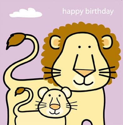 Animal Magic Birthday Card - Lion