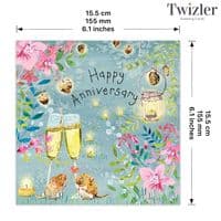 Happy Anniversary Cards. Cute Cards. Animal Cards. Cute Greetings Cards. Twizler