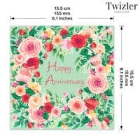 Anniversary Cards. Card For Wife Anniversary Card. I love you card. Partner Anniversary Card. Floral Card.