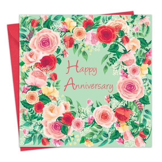 Anniversary Cards. Card For Wife Anniversary Card. I love you card. Partner Anniversary Card. Floral Card.