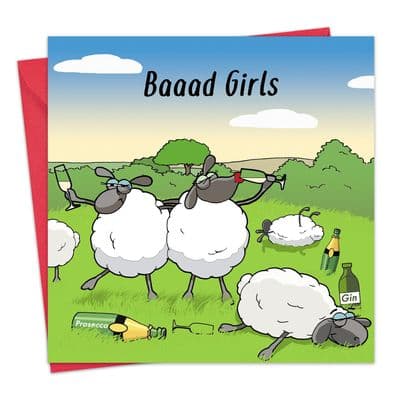 Baaad Girls Funny Blank Card