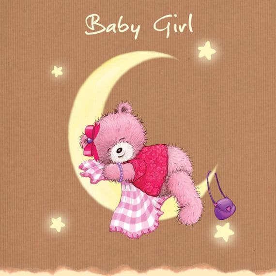 Birthday Bear With Pink Balloon, Happy Birthday Card