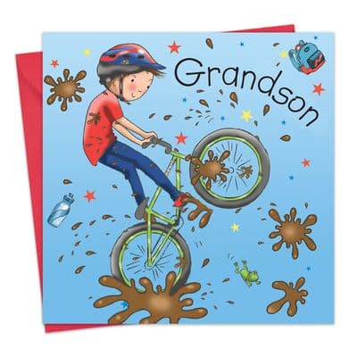 Birthday Card For Grandson Bike
