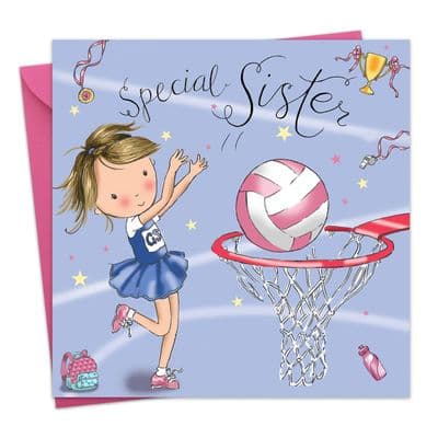 Birthday Card For Sister Netball