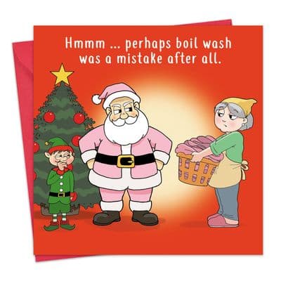 Boil Wash Mistake Merry Christmas Card