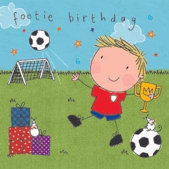 Boys Footie Birthday Card