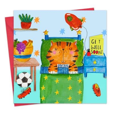 Boys Get Well Soon Card Tiger
