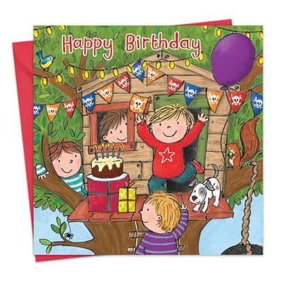 Boys Happy Birthday Card Treehouse