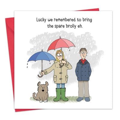 Brolly Priorities Funny Dog Card