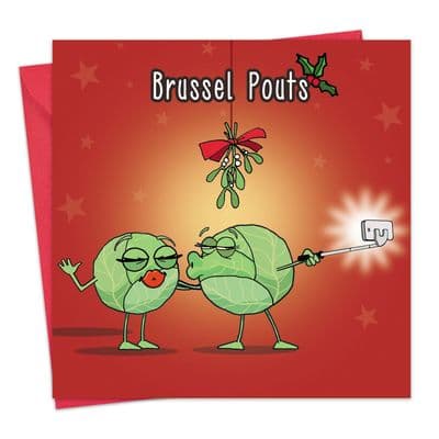 Brussel Pouts Merry Christmas Card