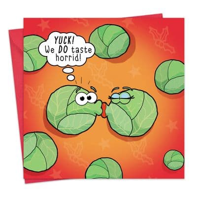 Brussel Sprout Funny Christmas Card