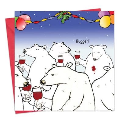 Bugger Bear Christmas Party Funny Christmas Card