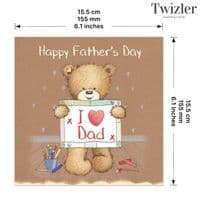 Birthday Bear With Pink Balloon, Happy Birthday Card