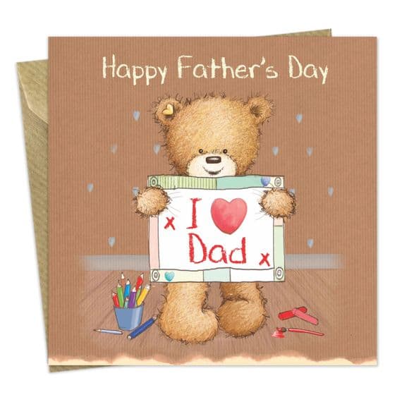 Birthday Bear With Pink Balloon, Happy Birthday Card