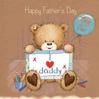 Birthday Bear With Pink Balloon, Happy Birthday Card
