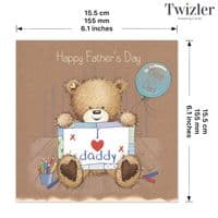 Birthday Bear With Pink Balloon, Happy Birthday Card