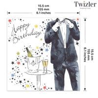 Gorgeous Birthday Cards. Birthday Card For Him. Male Birthday Card. Happy Birthday Cards. Twizler.