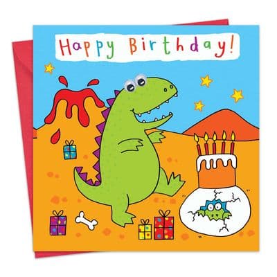 Children's Birthday Card - Dinosaur