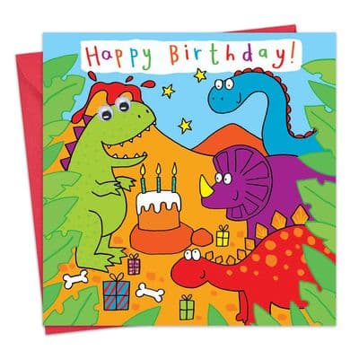 Children's Birthday Card - Dinosaur Party