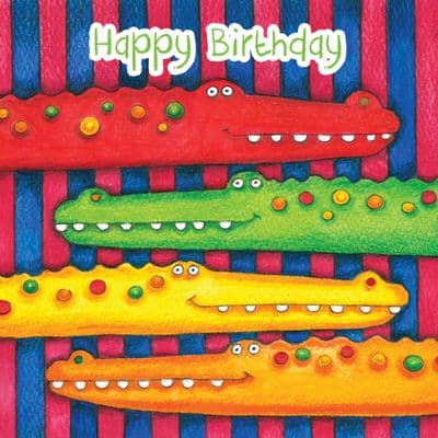 Crocodiles Birthday Card With Googly Eyes