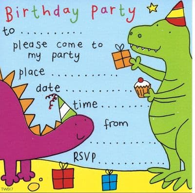 Dinosaur Children's Party Invitation
