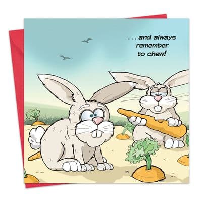 Don't Forget to Chew Funny Animal Card