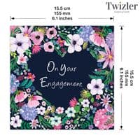 Engagement Cards. Wedding Cards. Cute Cards. Couple Cards. Congratulations Cards. Floral Flower Cards. Twizler.