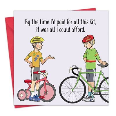 Expensive Kit Funny Cycling Card