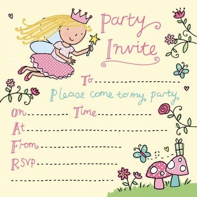 Fairy Girls Party Invitation