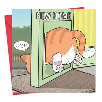 Fat Cat Funny New Home Card