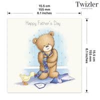 Birthday Bear With Pink Balloon, Happy Birthday Card