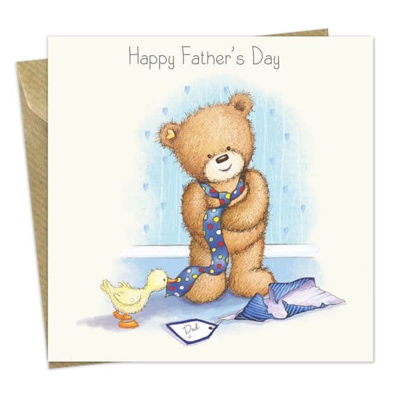 Birthday Bear With Pink Balloon, Happy Birthday Card