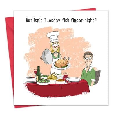 Fish Finger Night Funny Marriage Card