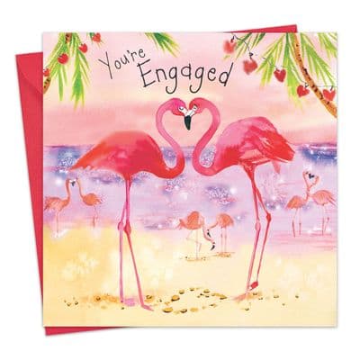 Flamingo Engagement Card