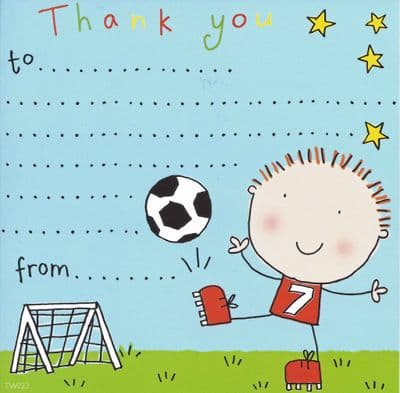 Football Thank You Note