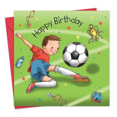 Footballer Birthday Card Boys
