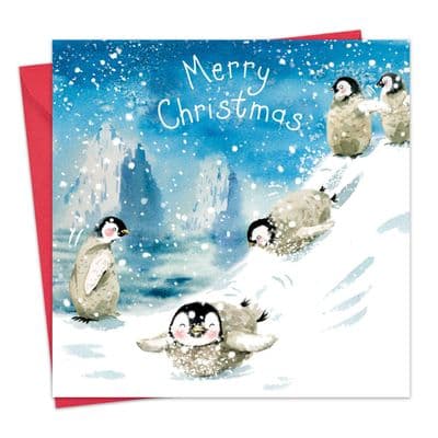 Fun Christmas Card with Penguins
