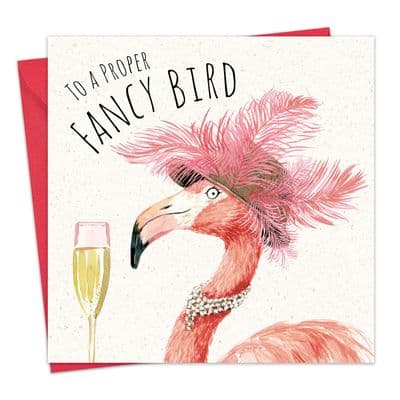 Funny Birthday Card For Her - Fancy Flamingo