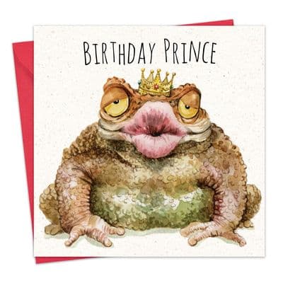 Funny Birthday Card For Him - Toad Prince