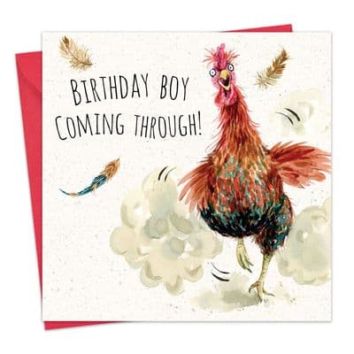 Funny Birthday Card - Rooster Birthday Boy