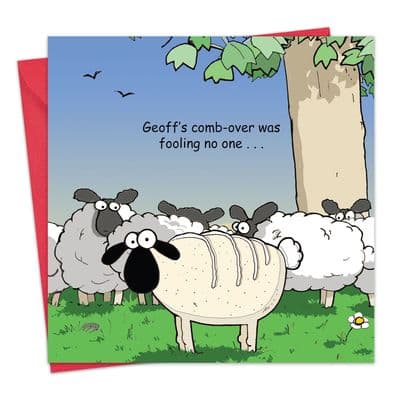 Funny Blank Card Comb Over