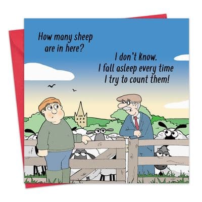 Funny Card Counting Sheep