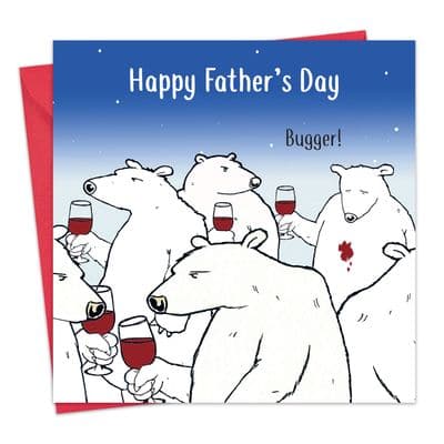 Funny Card For Fathers Day Bugger Bear